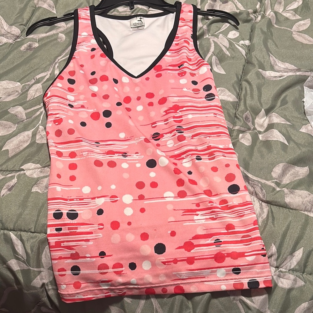 Pink Polka Dot Tank Top